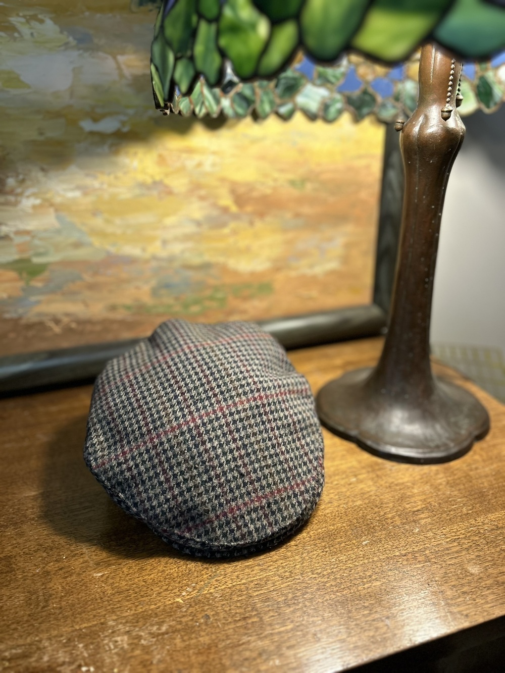 Jonathan Richard Ireland Wool Blend Tweed Flat Cap Driving Hat Size M 7 1/4 59cm
